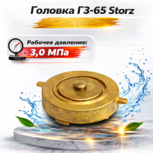 головка ГЗ-65 Storz, заглушка Шторц латунь, пожарная головка ГЗ-65, латунная заглушка Storz, соединительная головка пожарная, пожарная арматура латунь