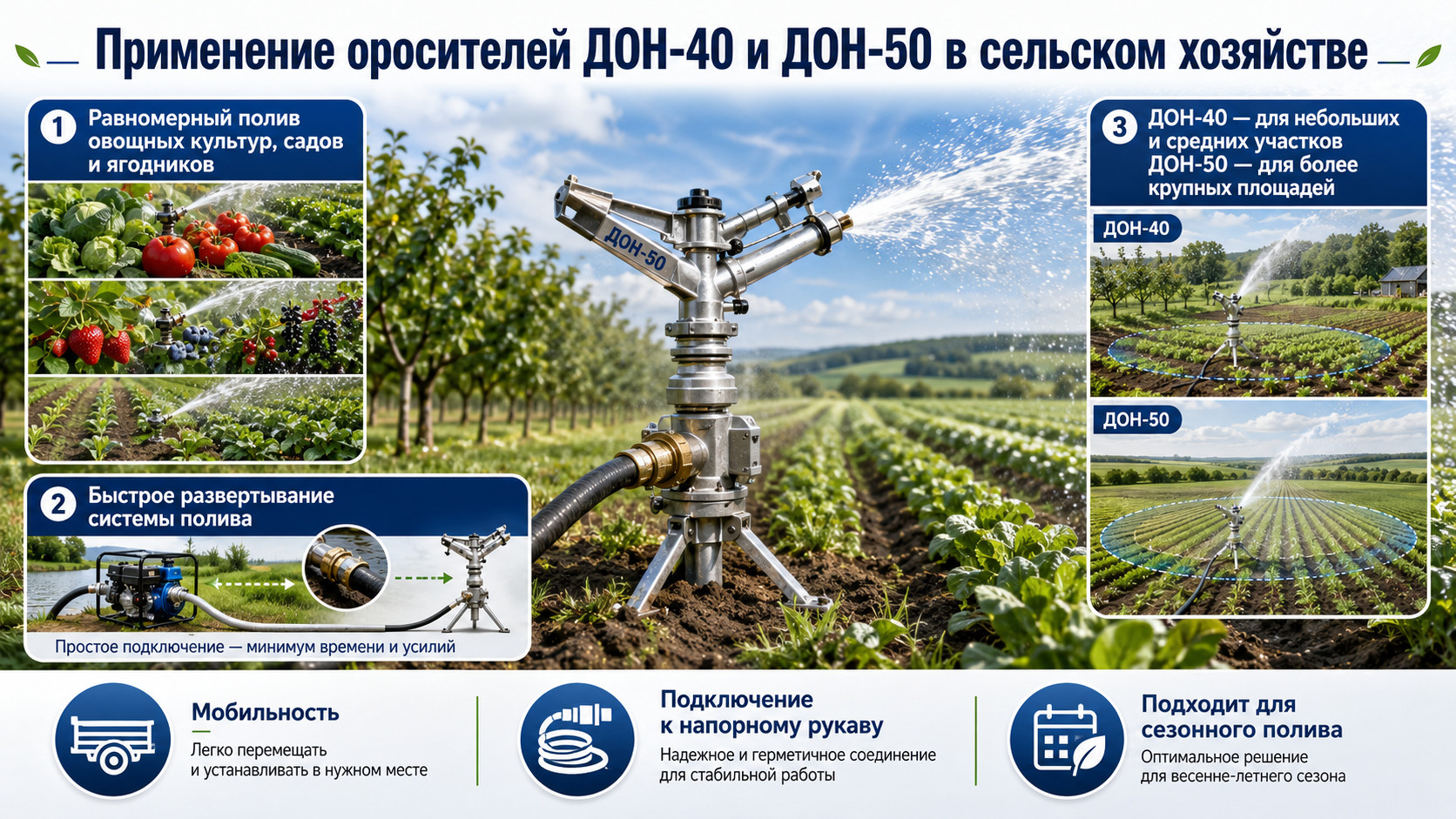ороситель ДОН-40, ороситель ДОН-50, дождеватель ДОН, ороситель для полива, дождевальное оборудование, полив участка, оборудование для орошения, cпринклер для полива ороситель ДОН-40, ороситель ДОН-50, дождеватель ДОН, ороситель для полива, дождевальное оборудование, полив участка, оборудование для орошения, cпринклер для полива