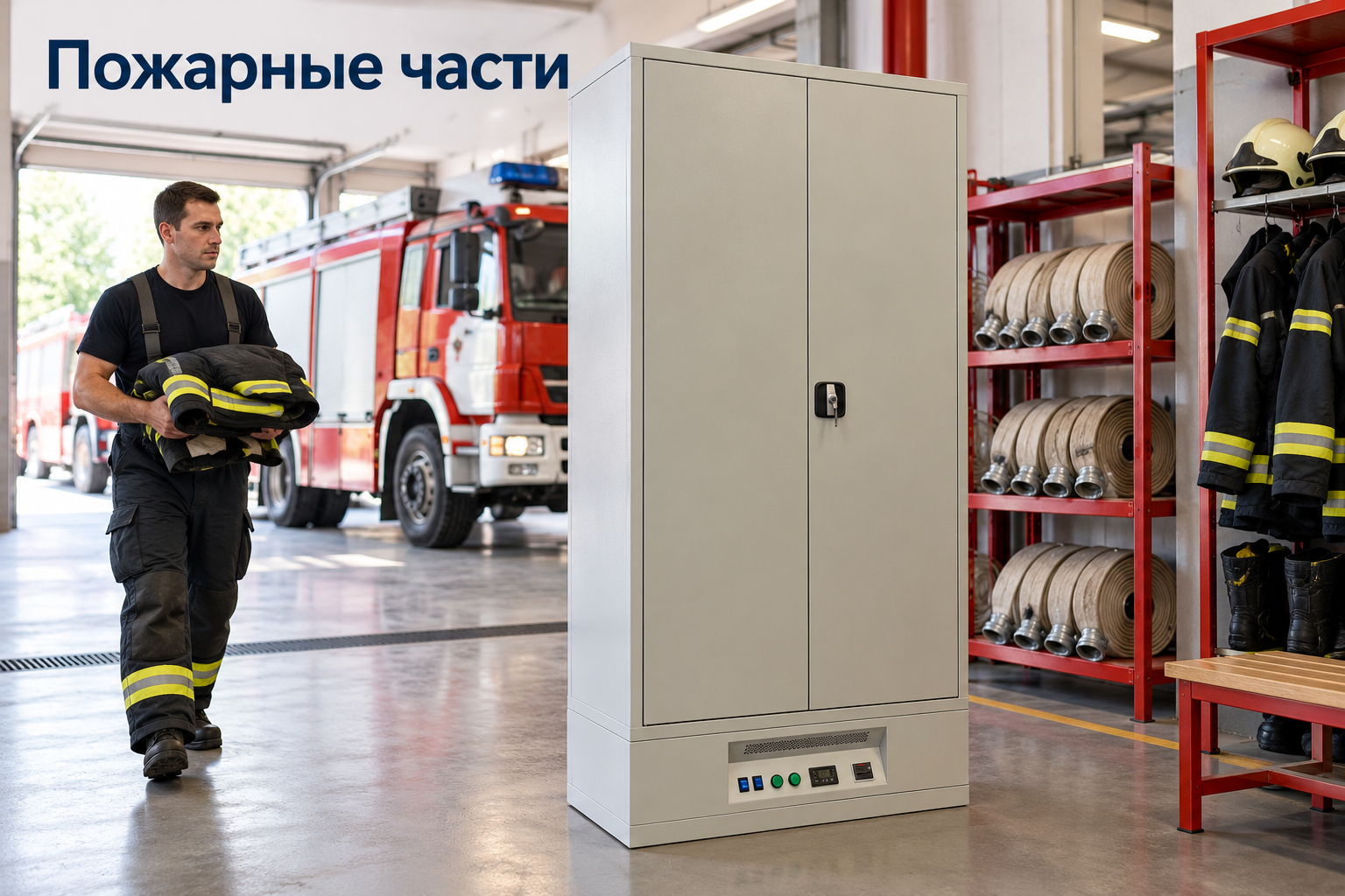 шкаф для сушки пожарных рукавов, шкаф для сушки боевой одежды, сушильный шкаф для пожарных, оборудование для пожарных частей, шкаф для сушки рукавов купить, производство металлоизделий
